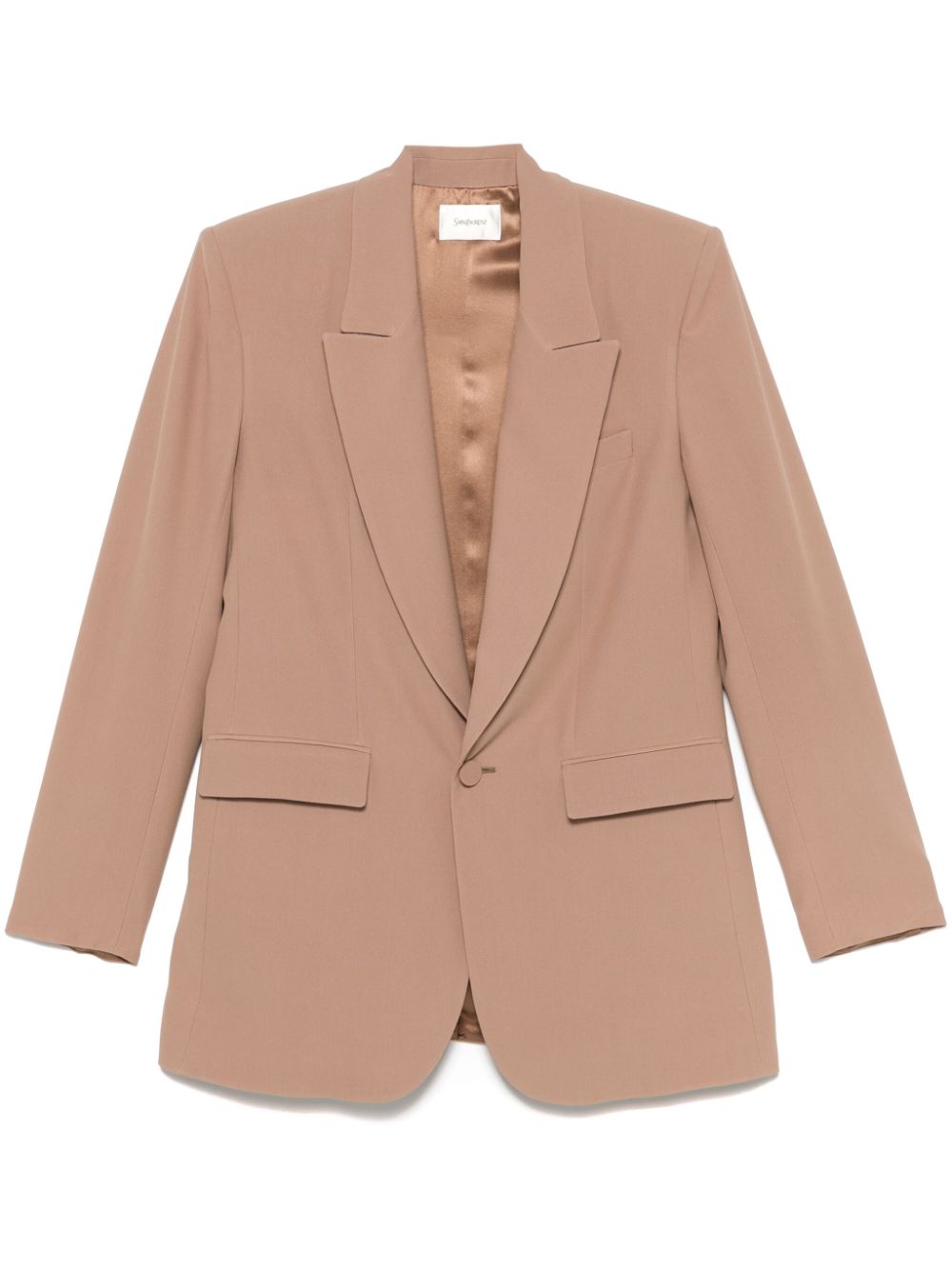 Saint Laurent Zijden blazer Beige