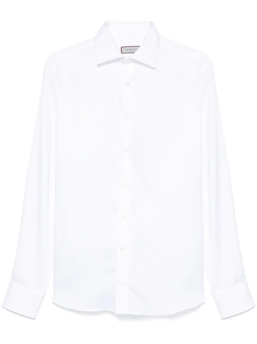 Canali Overhemd met twill weving Wit