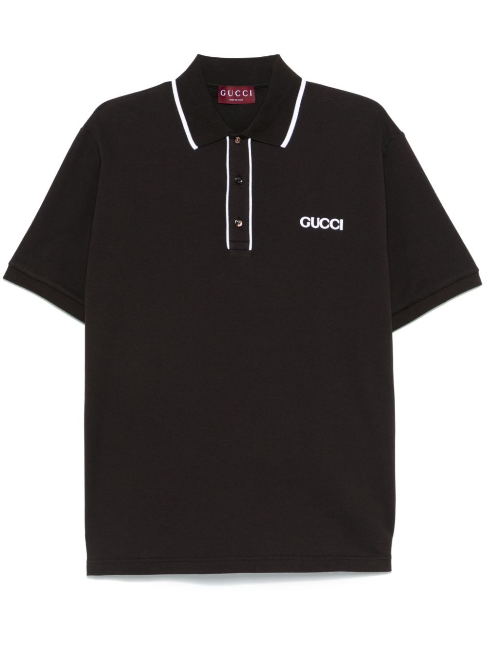 logo-patch polo shirt