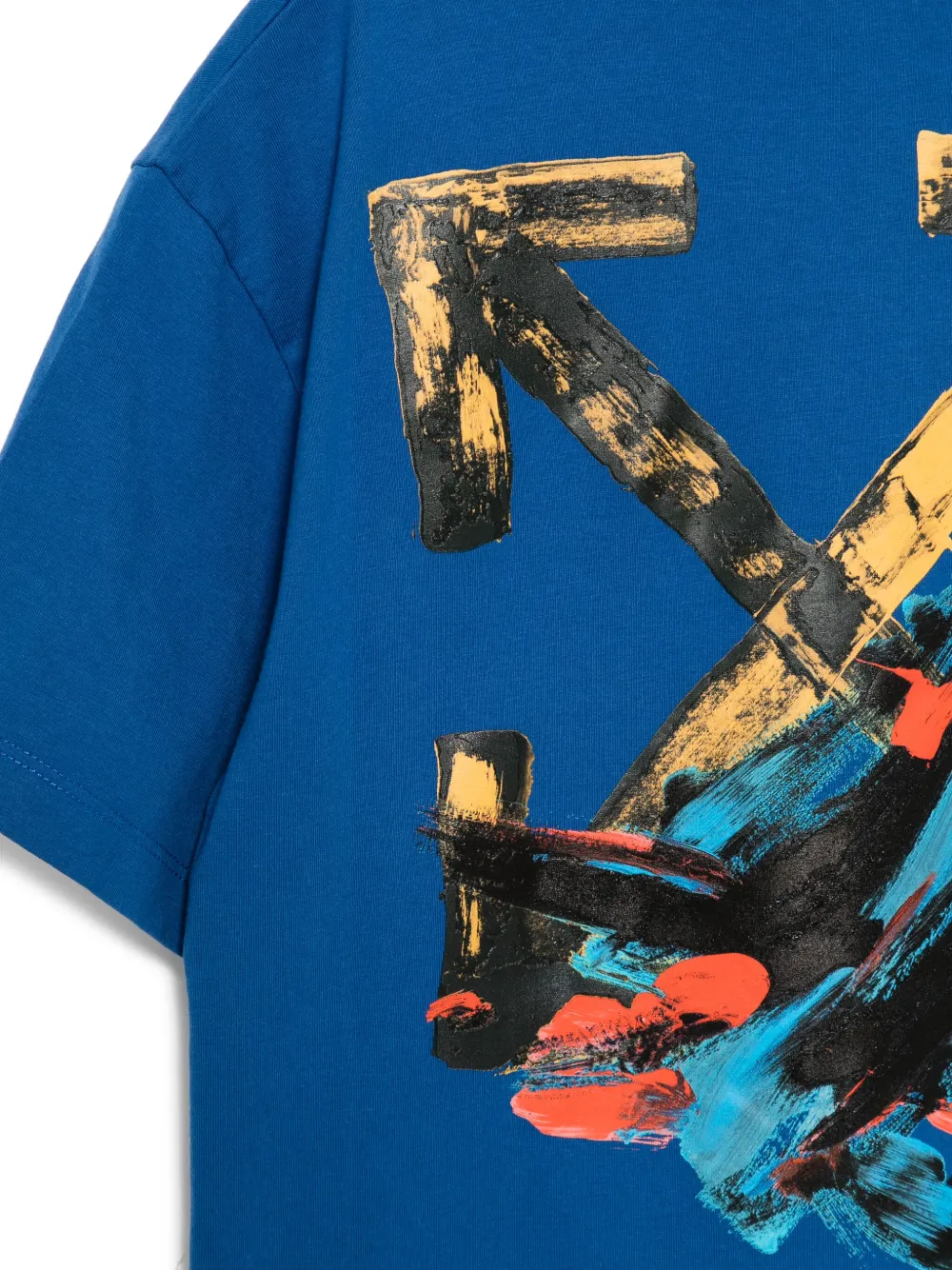 Off-White Kids T-shirt met logoprint Blauw