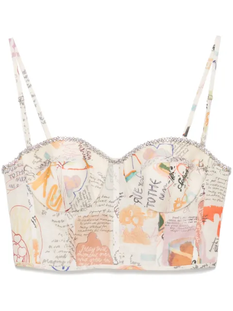 ZIMMERMANN top estilo corset Crush