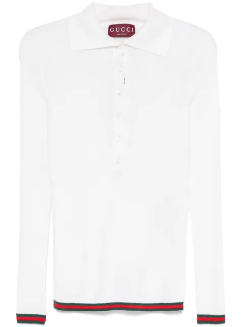 Gucci Web-stripe polo top