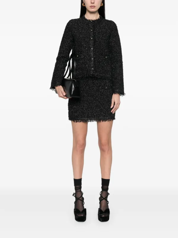 【関税込み】gucci LAME MINI SKIRT Gucci Lamé Mini Skirt | Black | FARFETCH