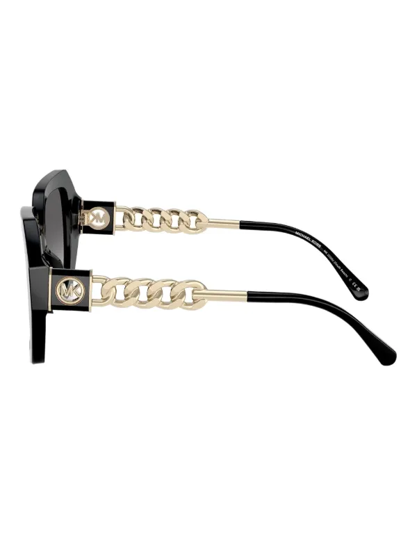 Michael Kors South Beach Chain Sunglasses | Black | FARFETCH JO