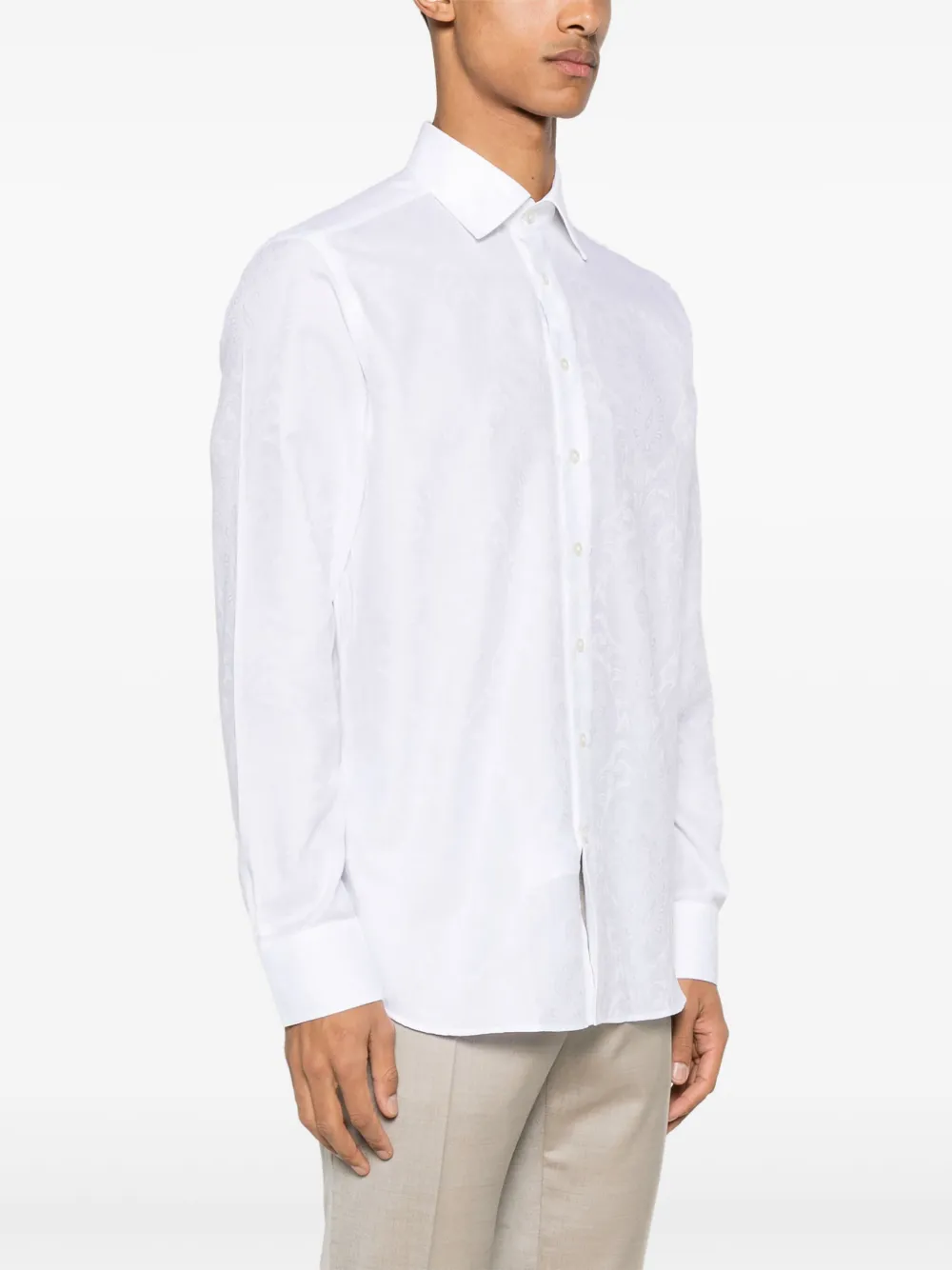 ETRO Overhemd met paisley-jacquard Wit