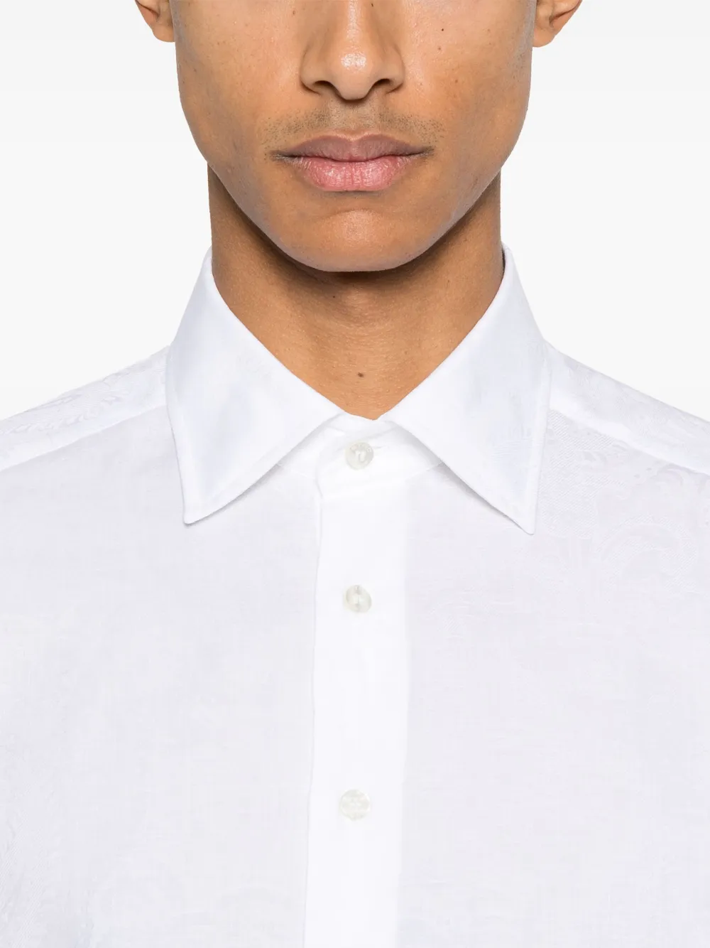 ETRO Overhemd met paisley-jacquard Wit