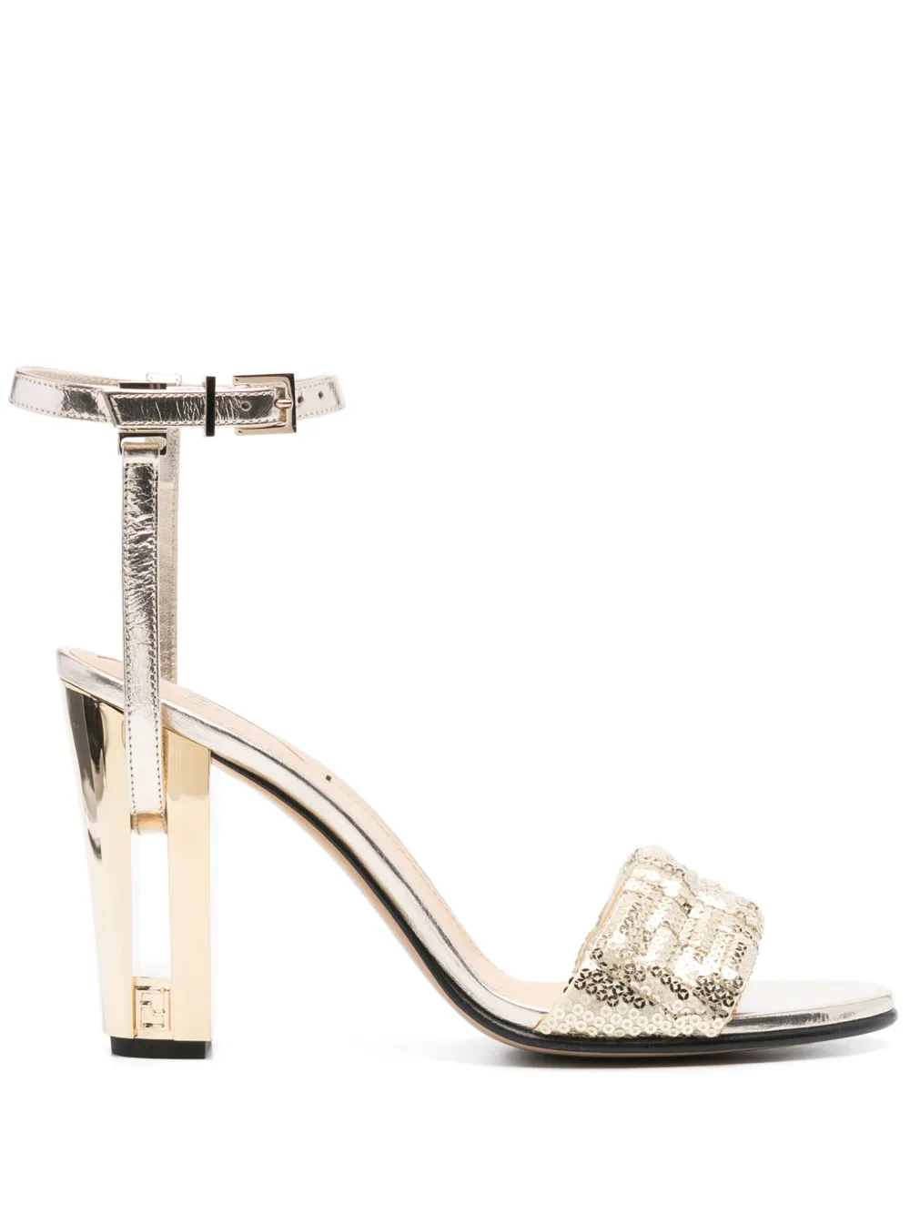 FENDI 95mm Delfina sandals Gold