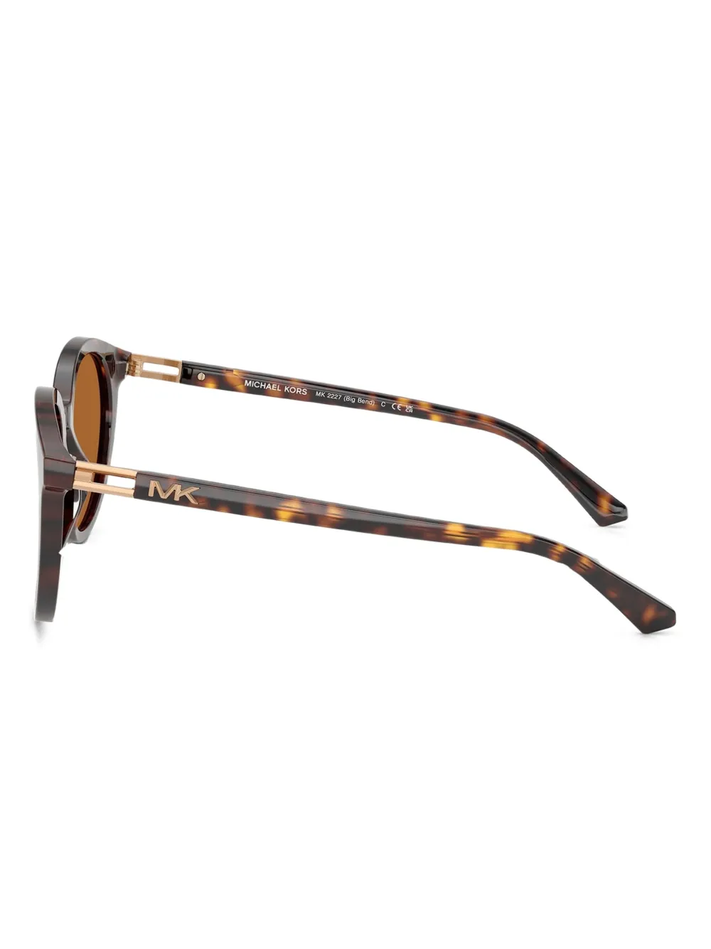 Michael Kors Zonnebril met rond montuur Bruin