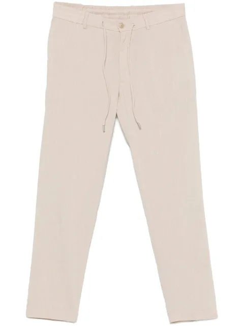 BOSS logo-embroidered trousers