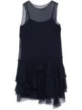 Alberta Ferretti ruffled mini dress - Blue