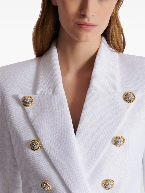 【関税&送料込】Balmain White Viscose Blend Blazer Balmain WHITE VISCOSE BLAZER | palazzobelli | REVERSIBLE