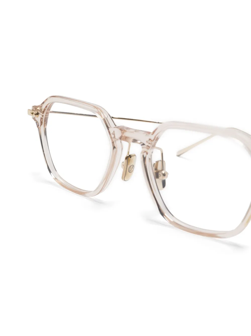 Linda Farrow Zonnebril met pantos montuur Beige