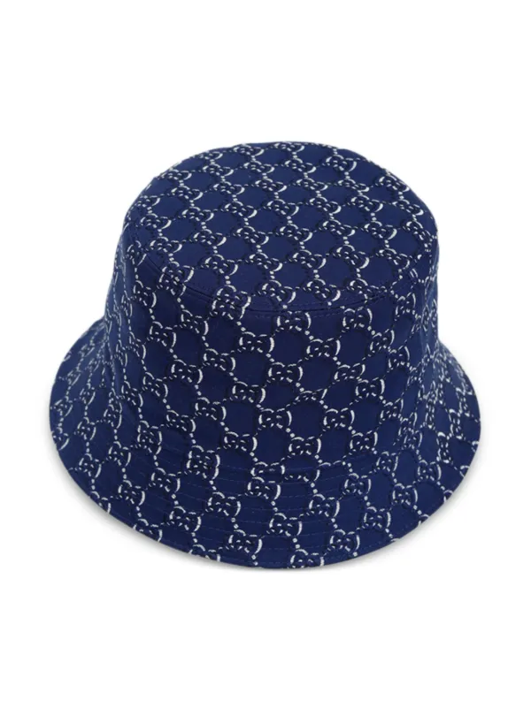 GUCCIチェック柄バケットハット Gucci GG Bucket Hat | Blue | FARFETCH