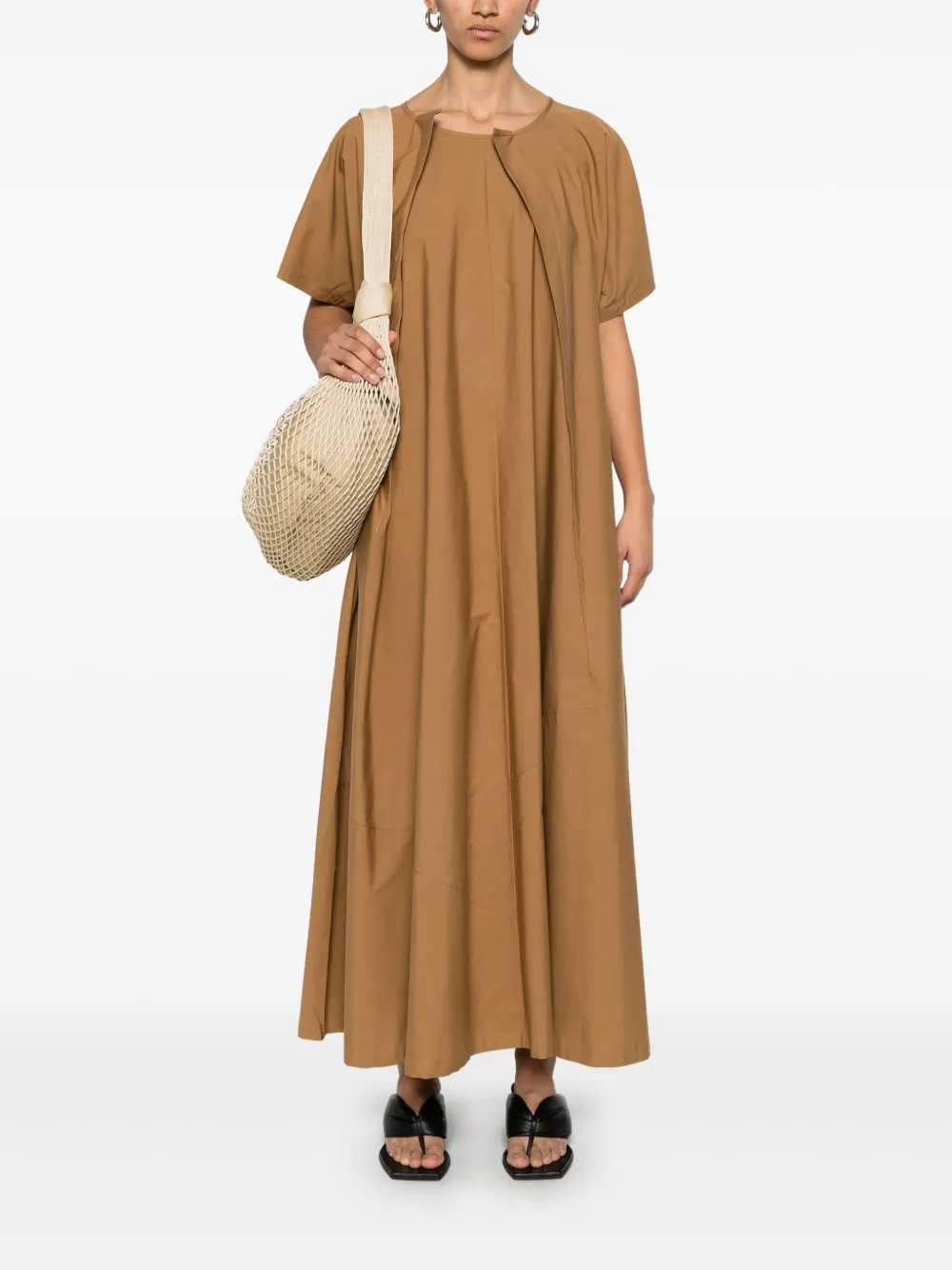 MM6 Maison Margiela Katoenen maxi-jurk - Bruin