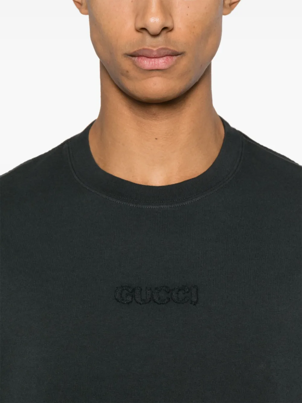 Gucci T-shirt met logo Grijs