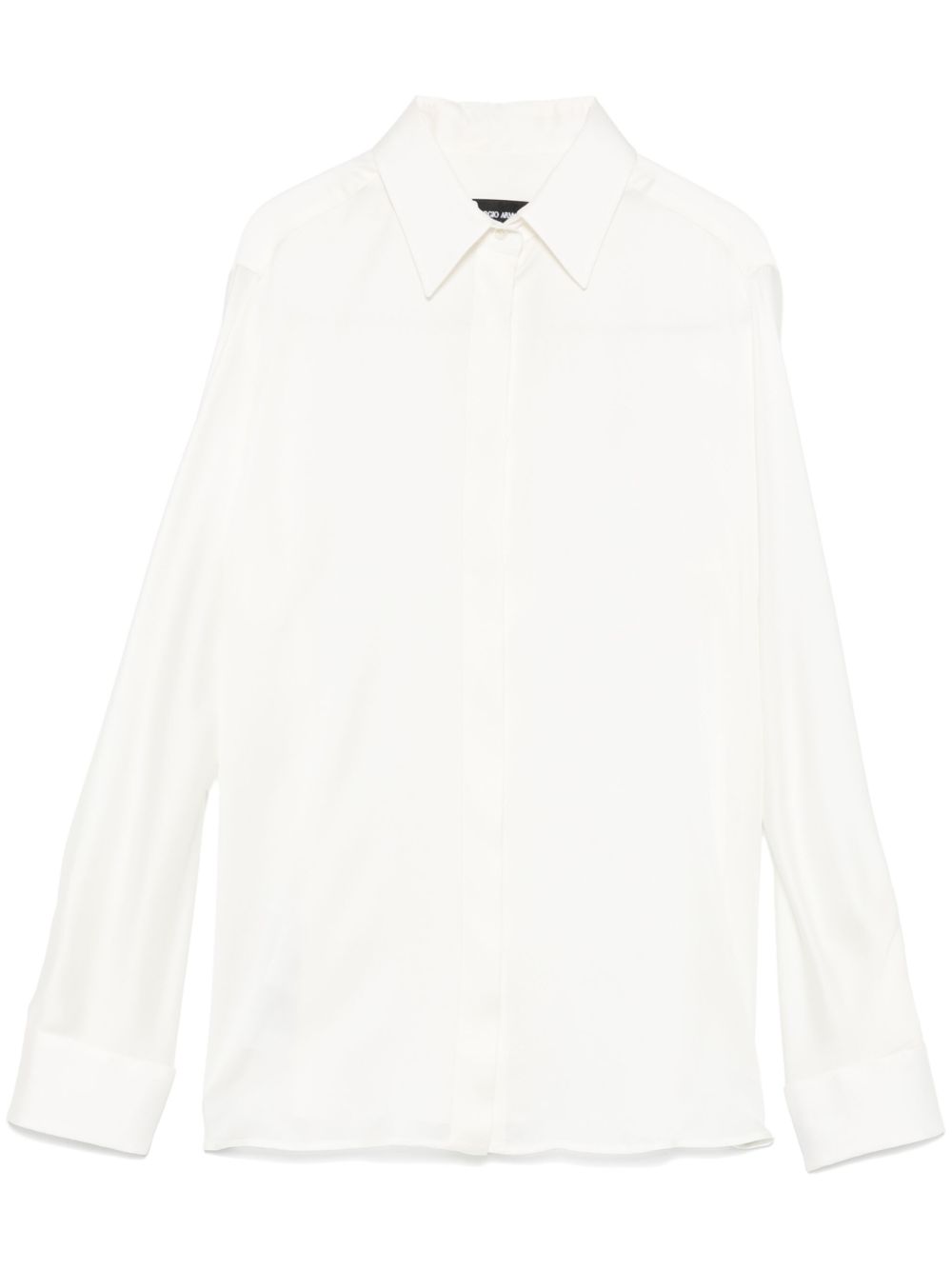 Giorgio Armani charmeuse shirt - Neutrals