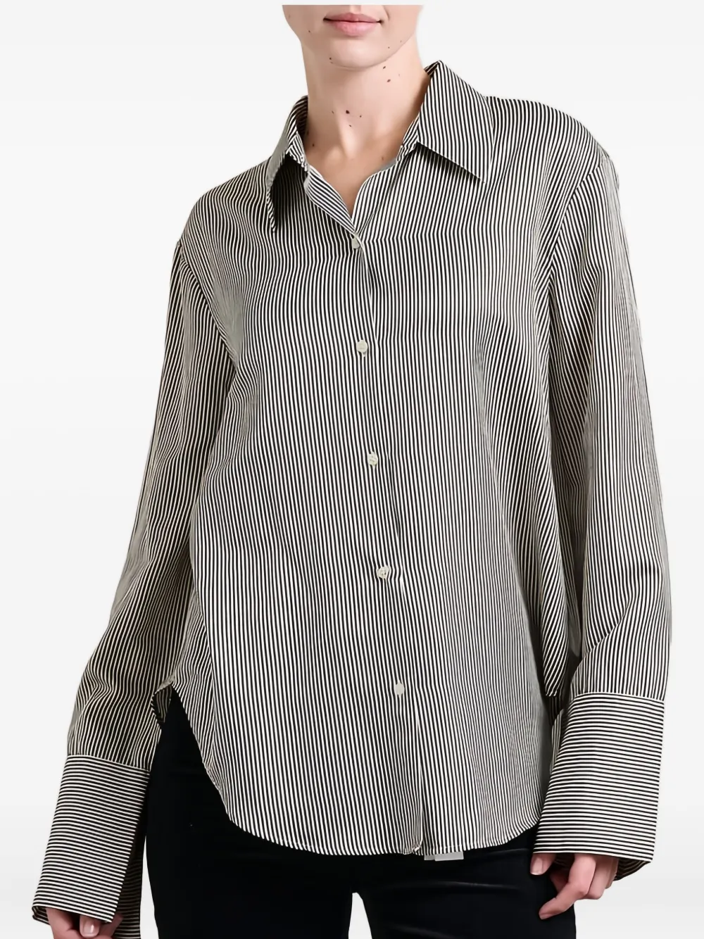 Citizens of Humanity Camilia striped shirt Zwart