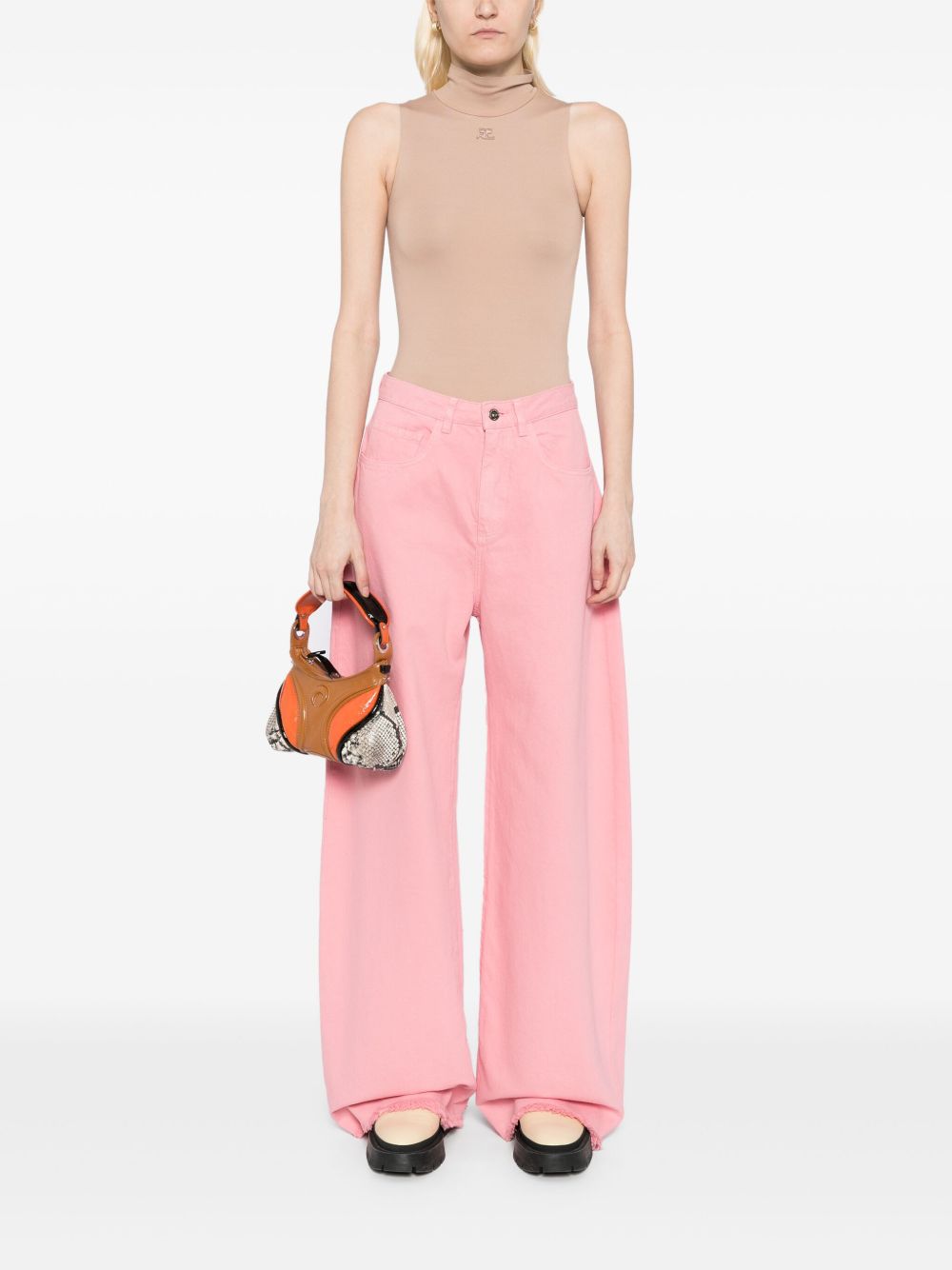 Marques'Almeida Drill Boyfriend broek - Roze