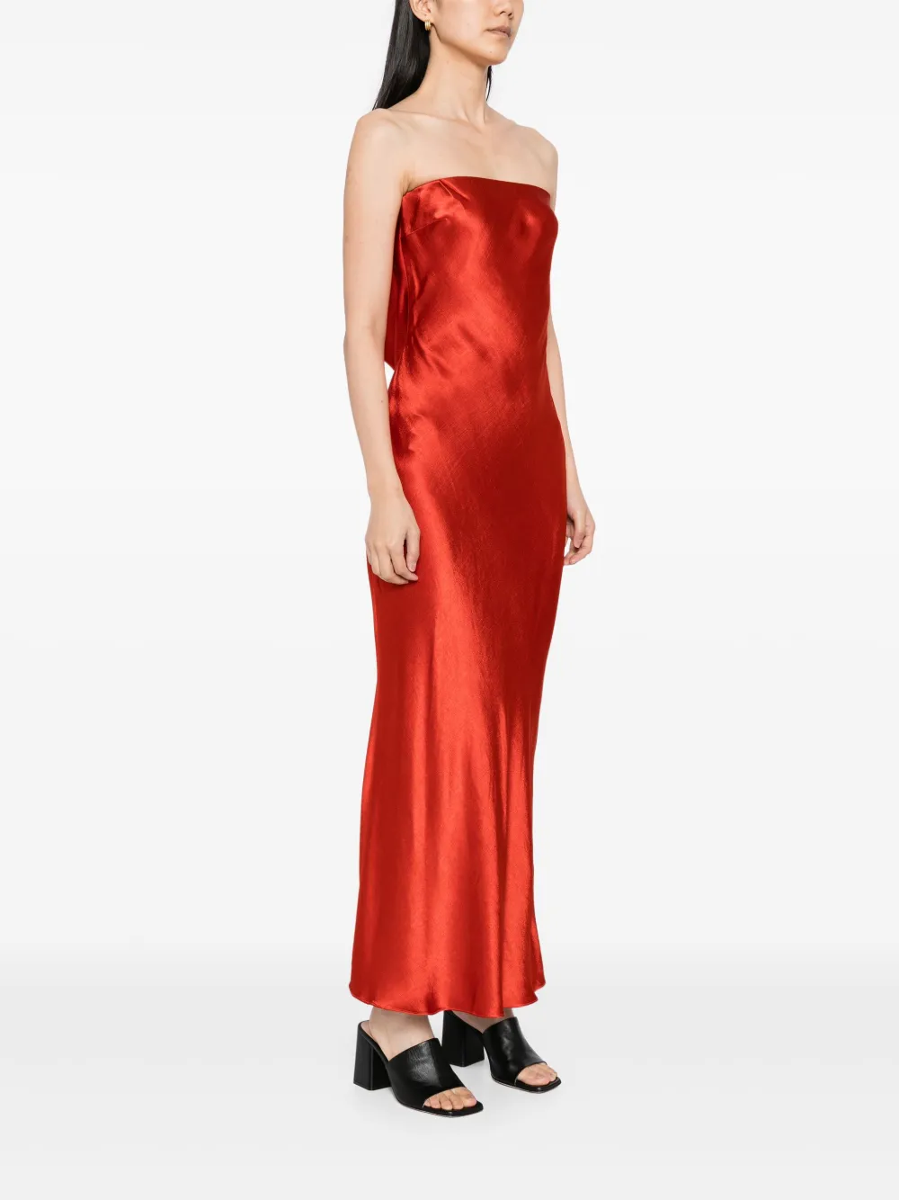 Bec & Bridge Red Moon Dance Strapless Maxi Dress