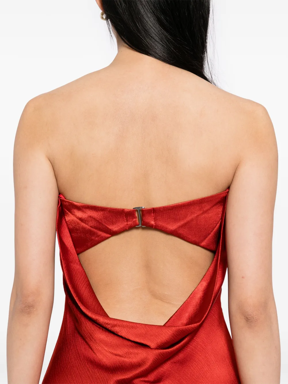 Bec & Bridge Red Moon Dance Strapless Maxi Dress