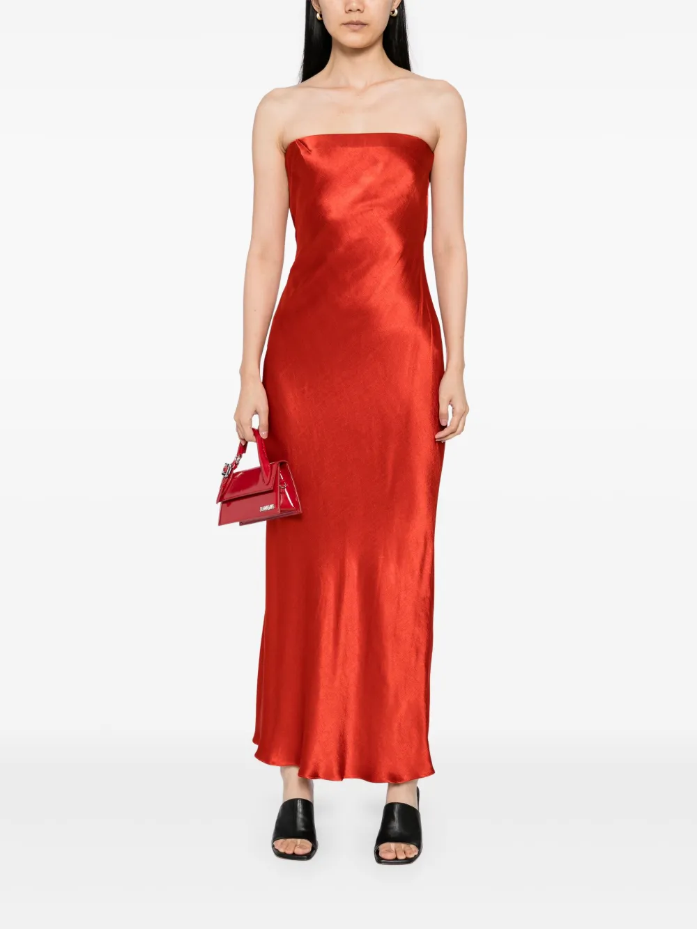 BEC + BRIDGE Moon Dance strapless jurk - Rood