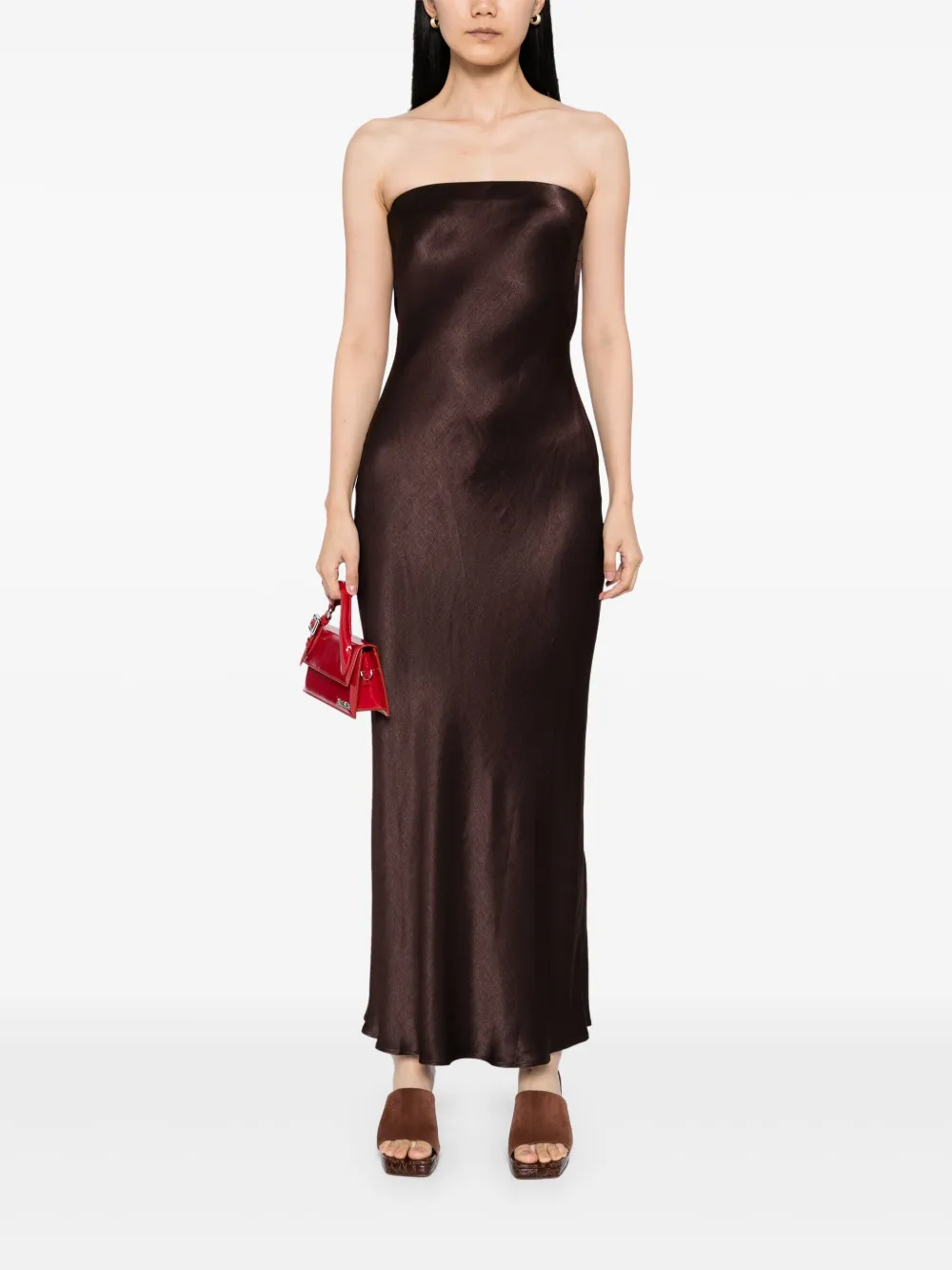 BEC + BRIDGE Moon Dance strapless jurk - Bruin