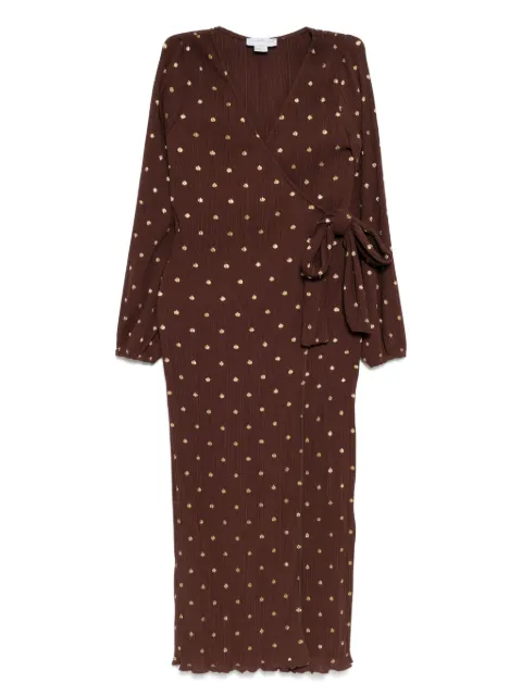NEVER FULLY DRESSED Plisse wrap dress