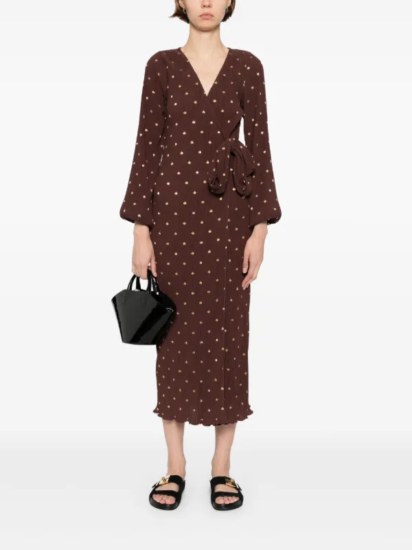 brown wrap dresses Trendy Brown Wrap Mini Dress | Women's Cute Dresses