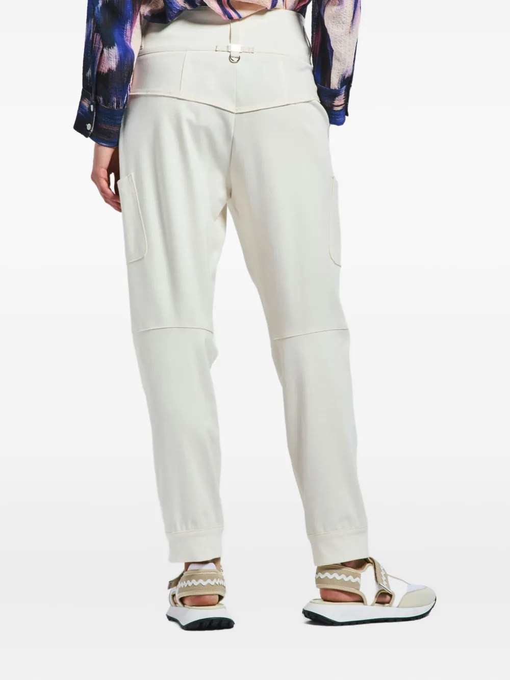 High Hot Shot Pleated Pocket Trousers In White