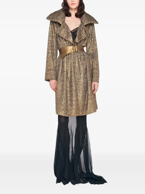 Norma Kamali double-breasted belted coat