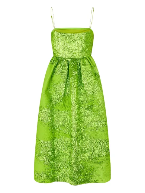 Stine Goya strap jacquard volume dress