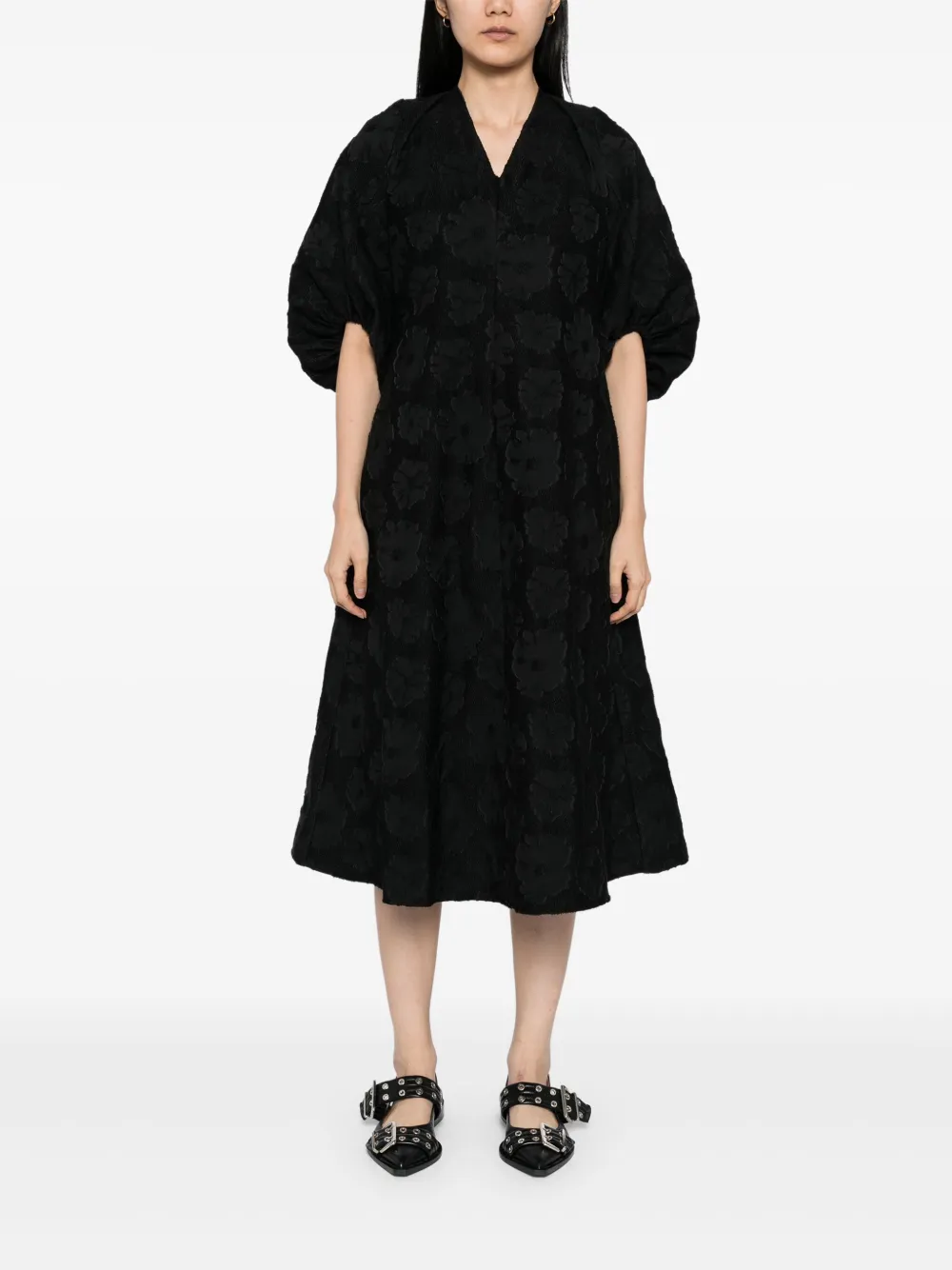 Stine Goya 3/4 volume-sleeved midi dress | Day Dresses | Image 2