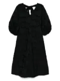 Stine Goya 3/4 volume-sleeved midi dress - Black
