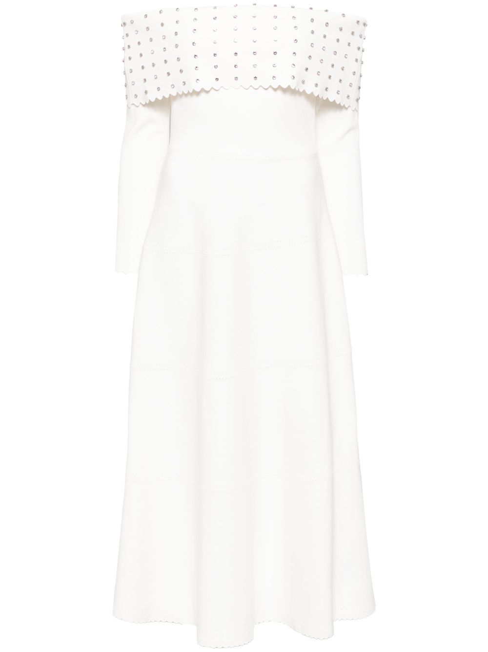 Needle & Thread crystal embellishment gown - White