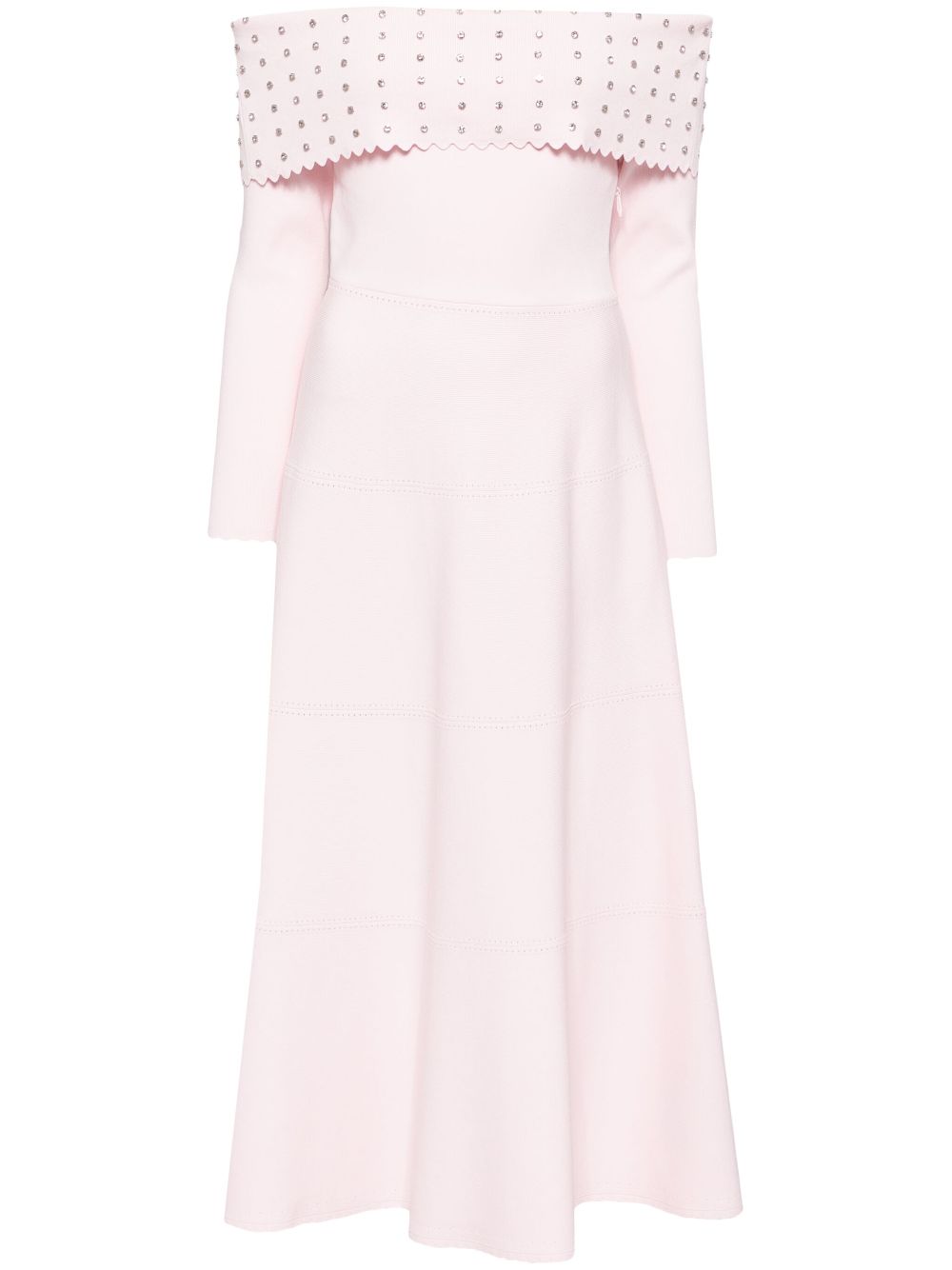 Needle & Thread Bardot Knit gown - Pink