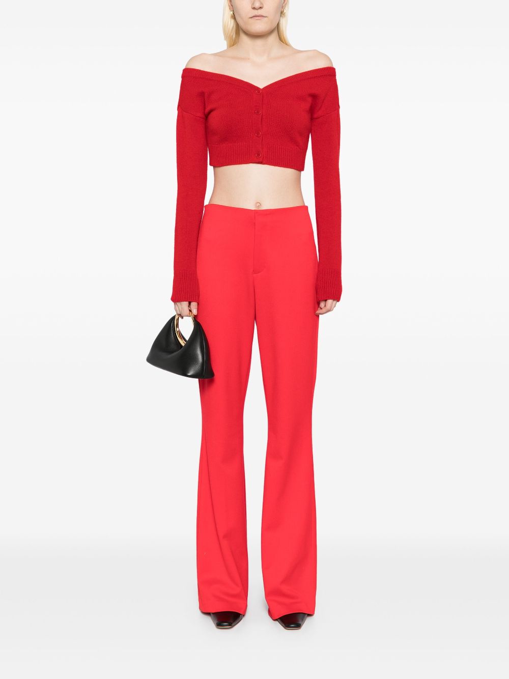 alice + olivia Tr Yuki Cropped trouser - Red