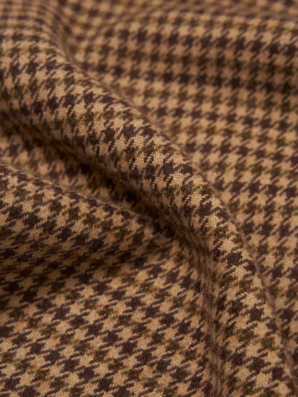 Universal Works Jack met pied-de-poule print en rits Bruin