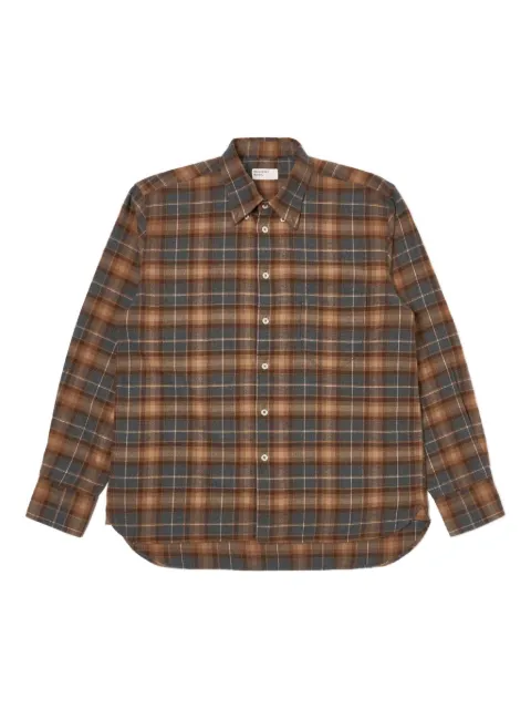Universal Works check button-down shirt