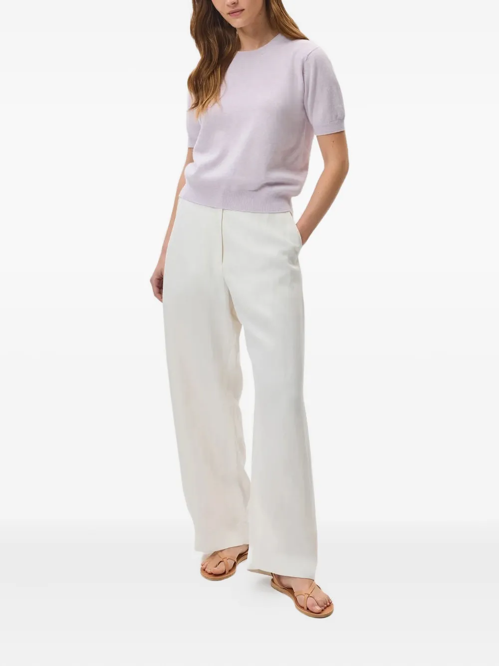 Johnstons of Elgin short-sleeve cashmere sweater | Knitted Sweaters | Image 2
