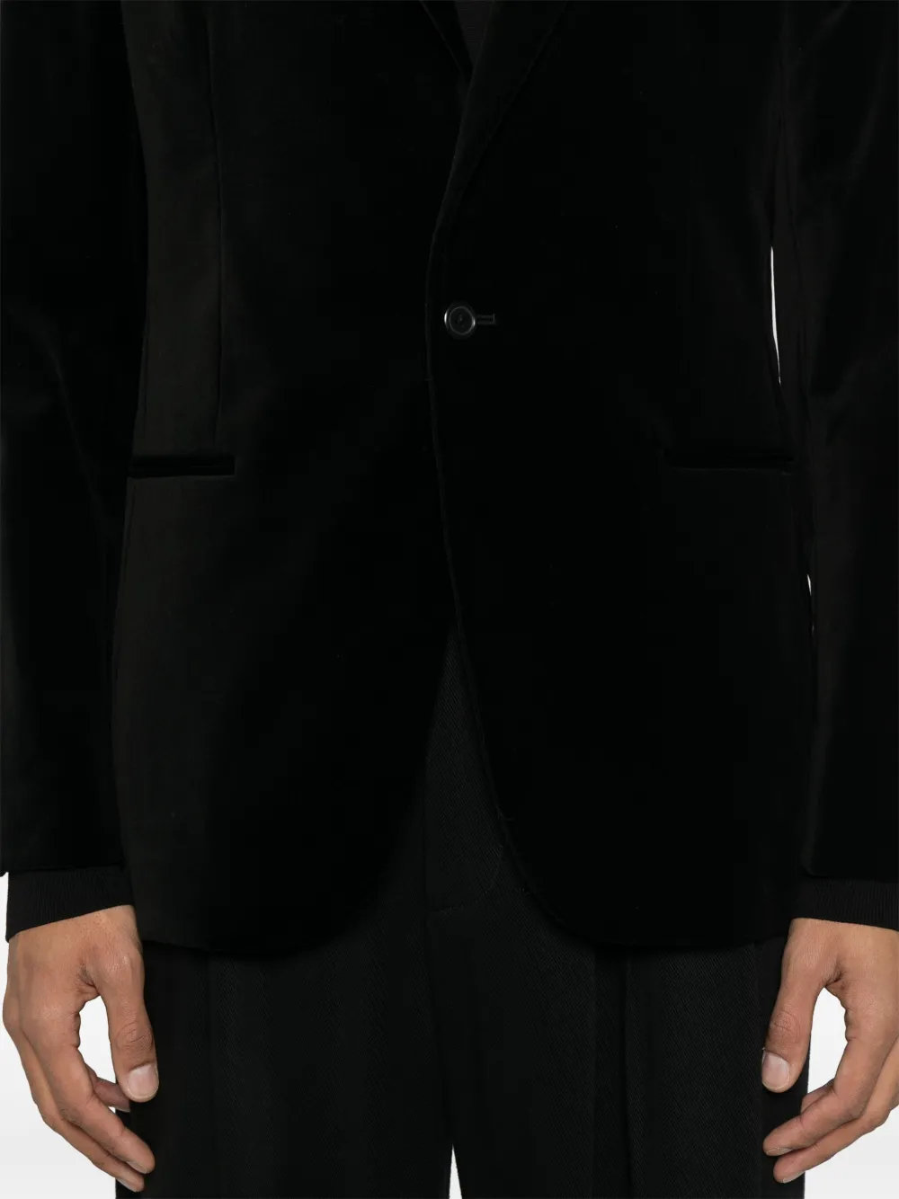 Polo Ralph Lauren Fluwelen blazer Zwart