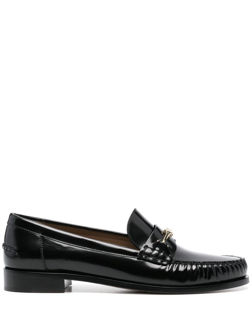 Ferragamo New Vara loafers met ketting Zwart