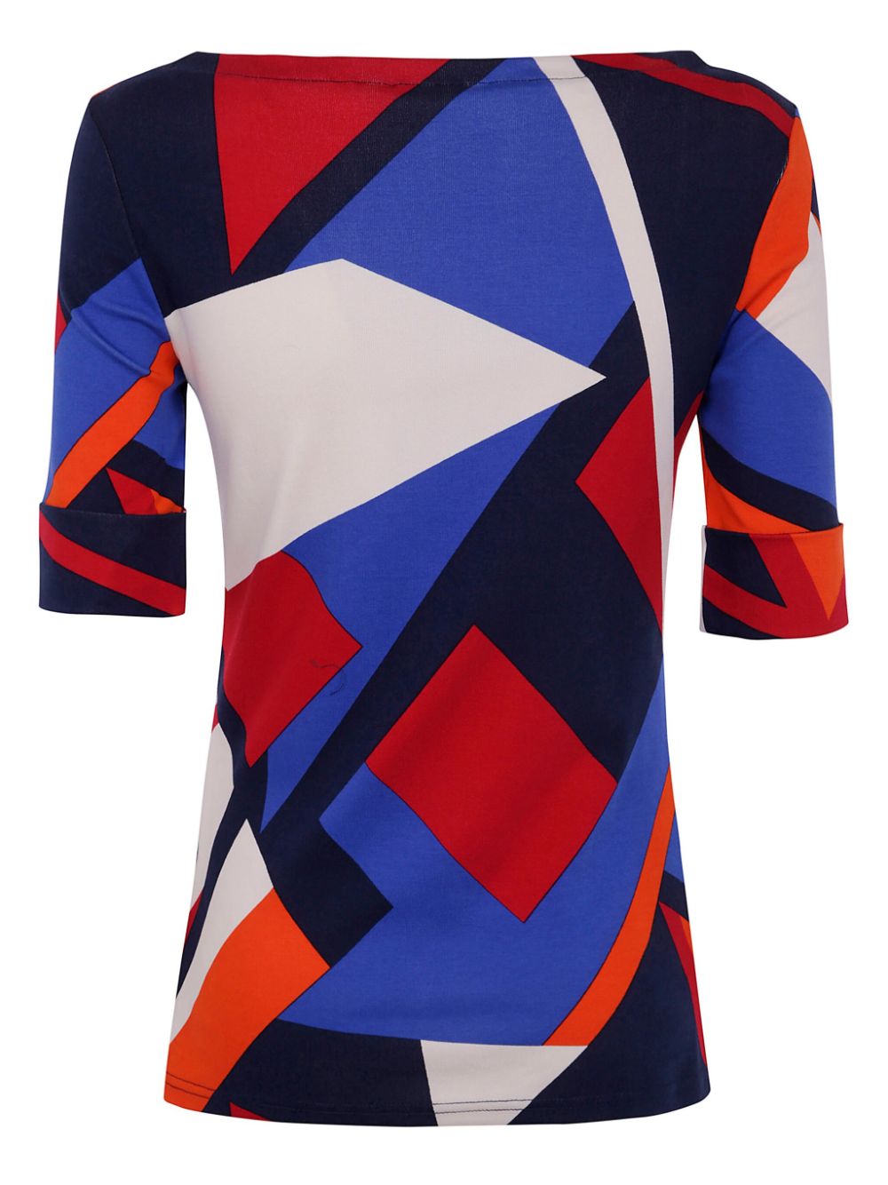 Lauren Ralph Lauren geometric-print T-shirt - Blauw