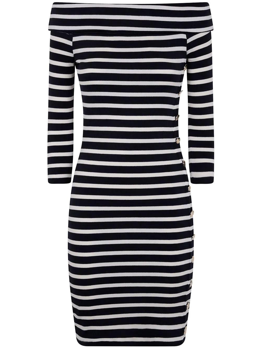 striped midi dress