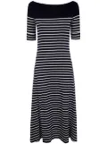 Lauren Ralph Lauren striped midi dress - Blue