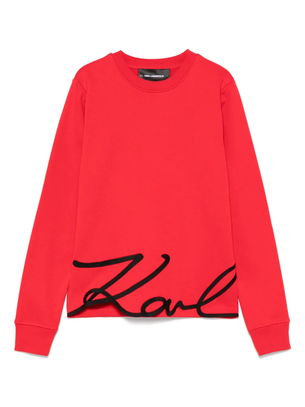 Karl Lagerfeld Sweater met geborduurd logo Rood