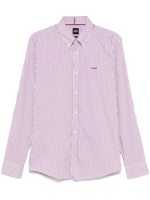 BOSS camisa con rayas estampadas