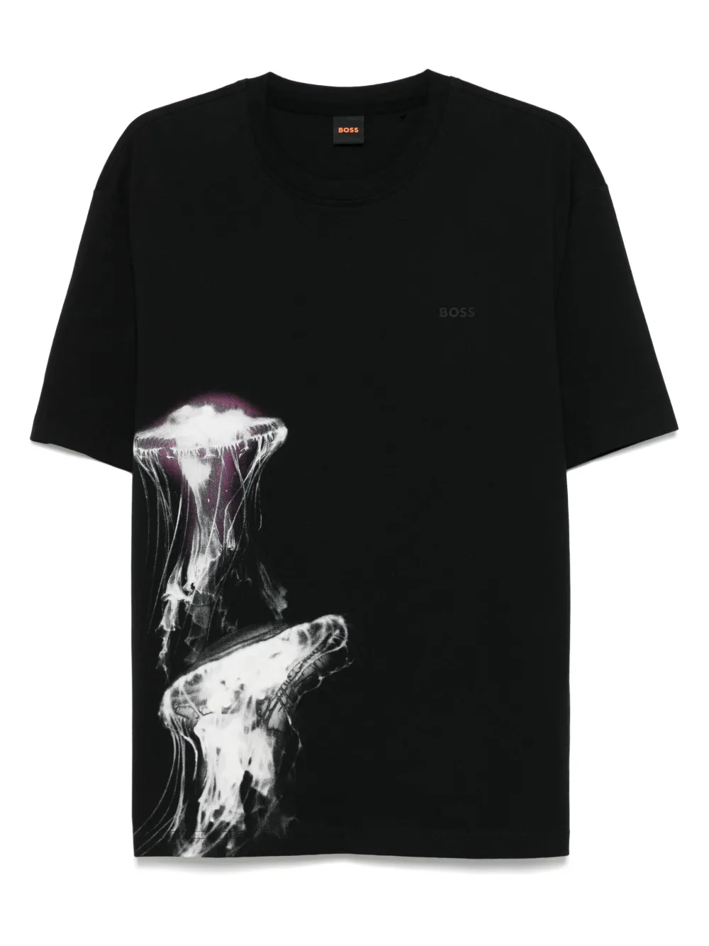 BOSS playera con estampado gráfico | negro | Image 1