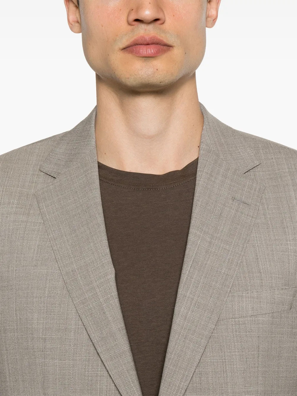 Hugo Boss Patterned Suit In Grey
