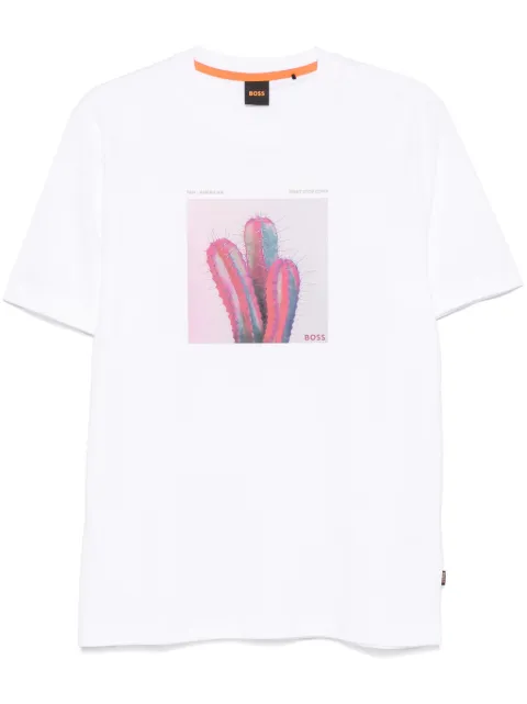 BOSS road trip-print cotton T-shirt