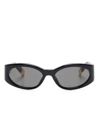 Linda Farrow x Area oval-frame sunglasses Shop Linda Farrow X Dries Van Noten Oval Frame Sunglasses on  main image 3
